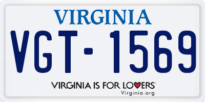 VA license plate VGT1569