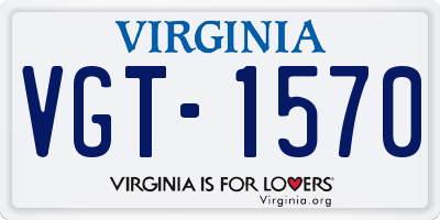 VA license plate VGT1570