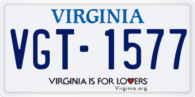VA license plate VGT1577