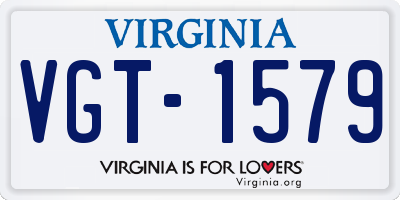 VA license plate VGT1579