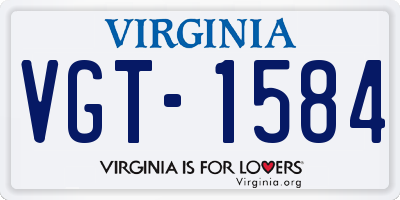 VA license plate VGT1584