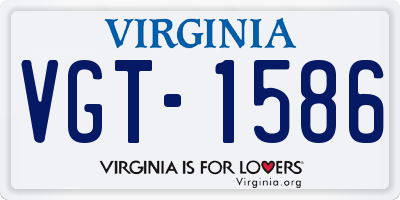 VA license plate VGT1586