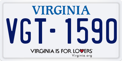 VA license plate VGT1590