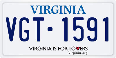 VA license plate VGT1591