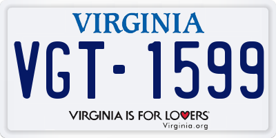 VA license plate VGT1599