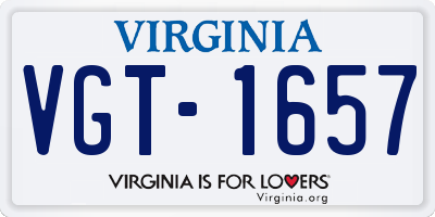 VA license plate VGT1657