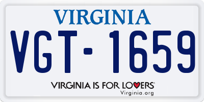 VA license plate VGT1659
