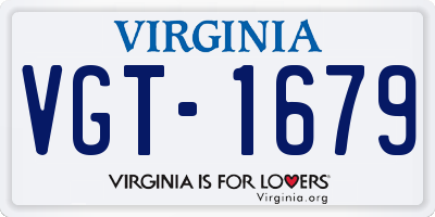 VA license plate VGT1679
