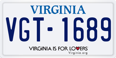 VA license plate VGT1689