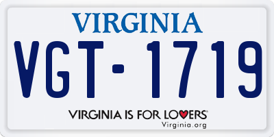 VA license plate VGT1719