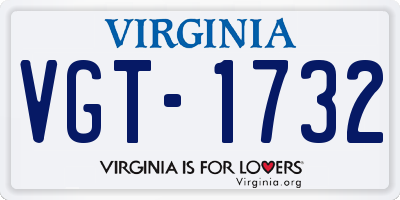 VA license plate VGT1732