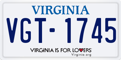 VA license plate VGT1745
