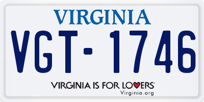 VA license plate VGT1746