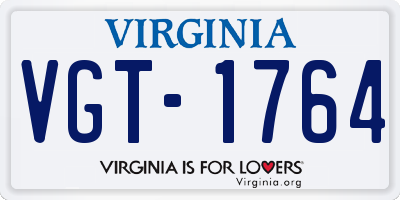 VA license plate VGT1764