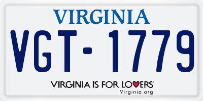 VA license plate VGT1779