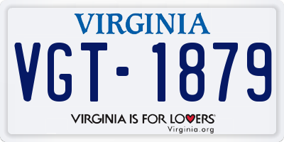 VA license plate VGT1879