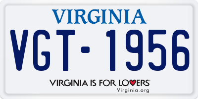 VA license plate VGT1956