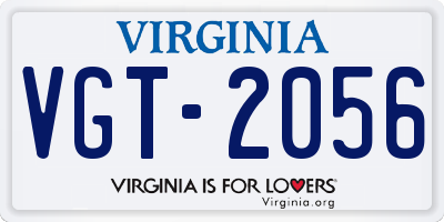 VA license plate VGT2056