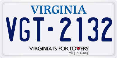 VA license plate VGT2132