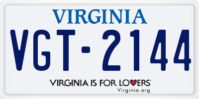 VA license plate VGT2144