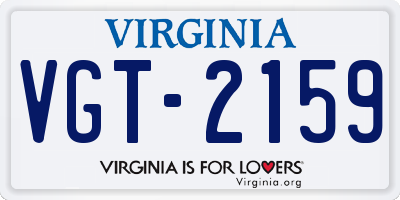 VA license plate VGT2159