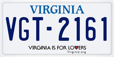 VA license plate VGT2161