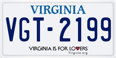 VA license plate VGT2199