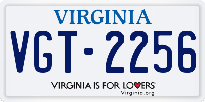 VA license plate VGT2256
