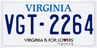 VA license plate VGT2264