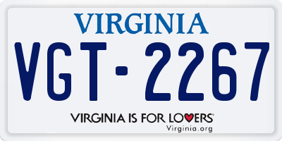VA license plate VGT2267