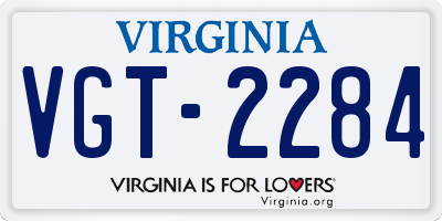 VA license plate VGT2284