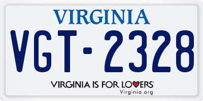 VA license plate VGT2328