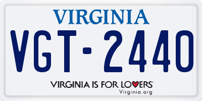 VA license plate VGT2440