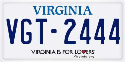 VA license plate VGT2444