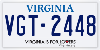 VA license plate VGT2448