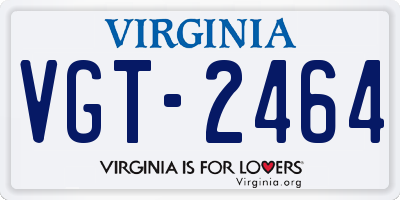 VA license plate VGT2464