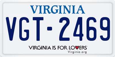 VA license plate VGT2469