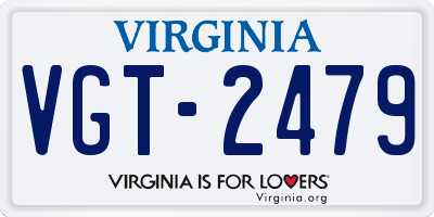 VA license plate VGT2479
