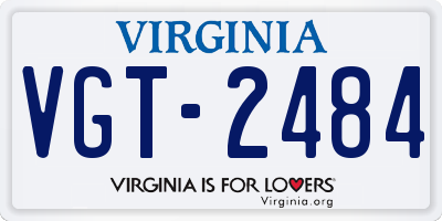 VA license plate VGT2484