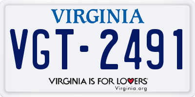 VA license plate VGT2491