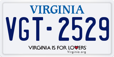 VA license plate VGT2529