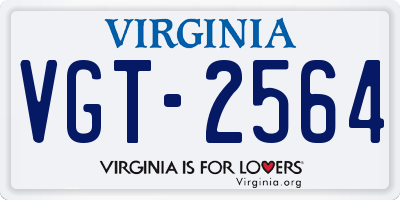 VA license plate VGT2564