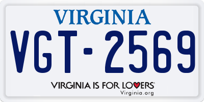 VA license plate VGT2569