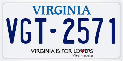VA license plate VGT2571