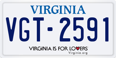 VA license plate VGT2591