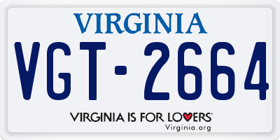 VA license plate VGT2664