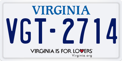 VA license plate VGT2714
