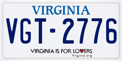 VA license plate VGT2776
