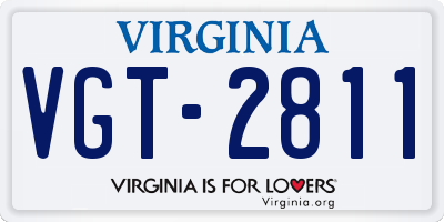 VA license plate VGT2811