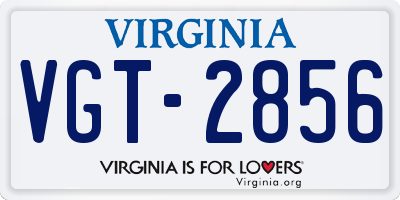 VA license plate VGT2856